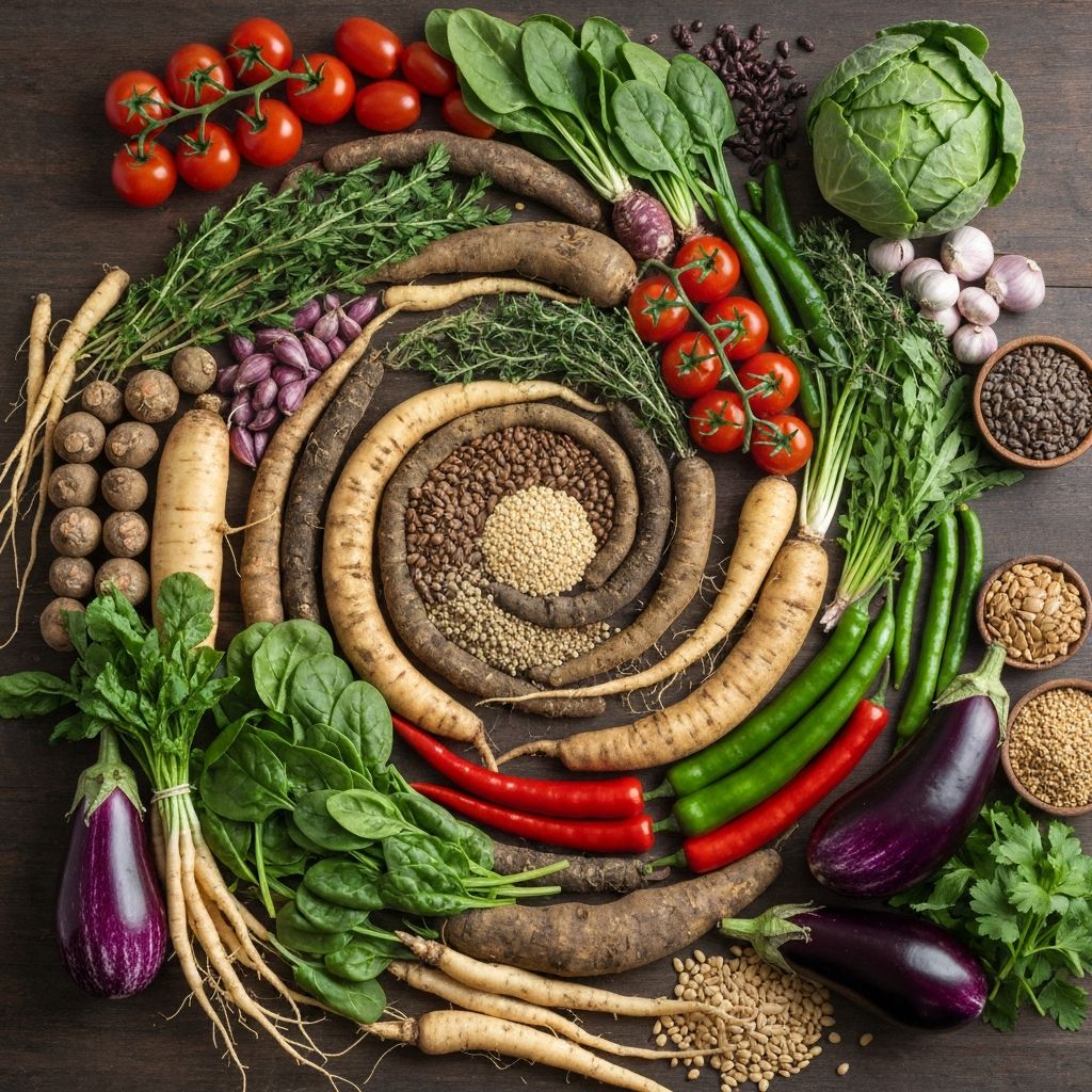 Diverse plant-based foods and dietary variety